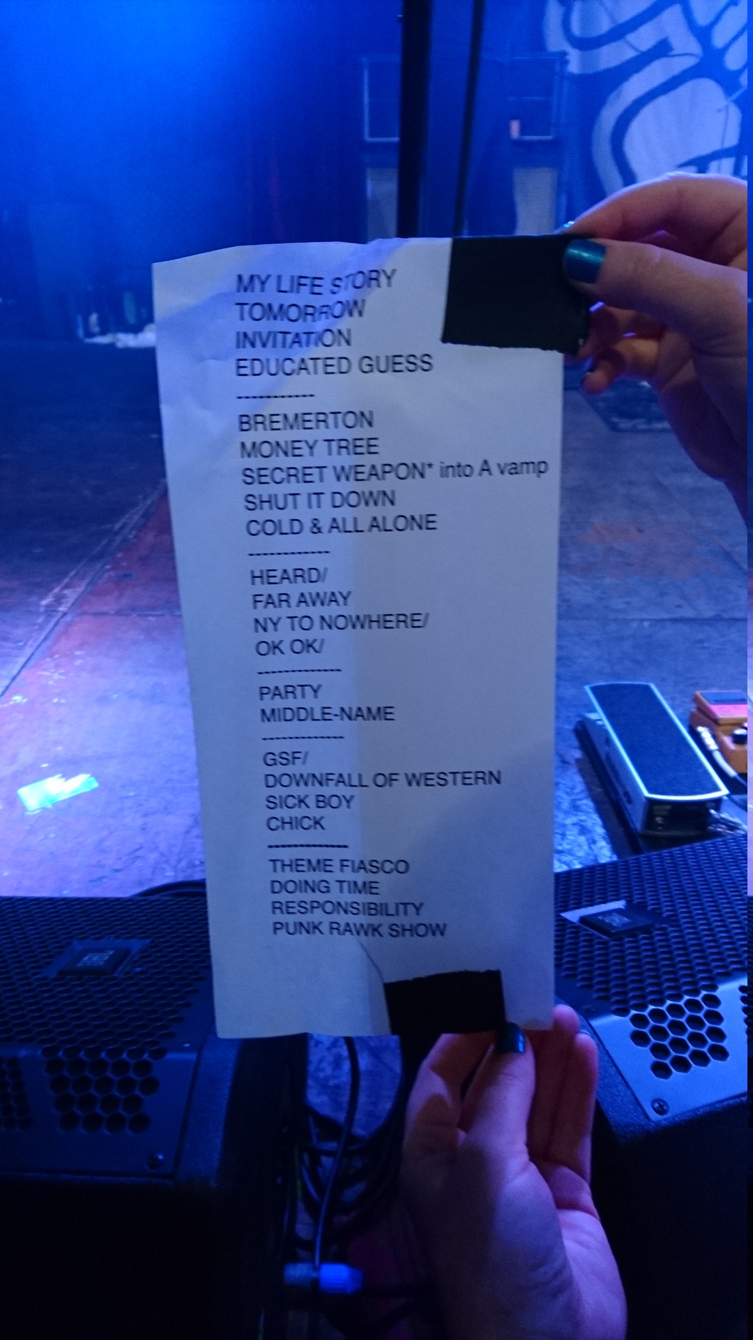 Set list