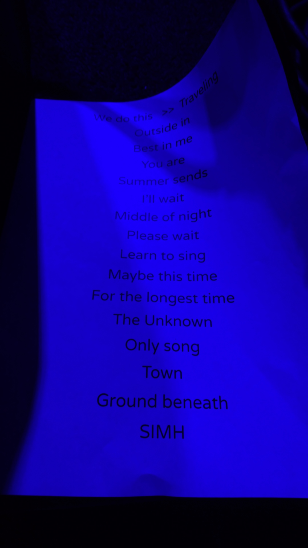 Set list